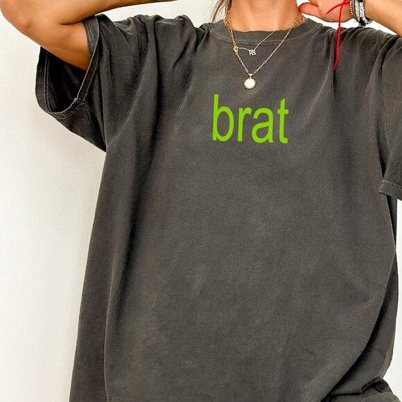 Tops - Charli XCX, Brat Tee, Vintage Style Rave Tee, 360 shirt, Club Classics shirt